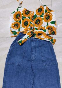 Brand New Top+Jeans+Slipper..
