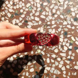 Hot Red Heart With Dimond Bracelet 🫀🫶