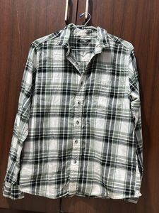 Zudio Men’s Green & Black Plaid Flannel Shirt - Lo