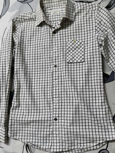 Ziosongzio Men Offwhite Checks Regular Fit Shirt