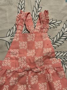 Baby Girl Pink Frock Sleeveless For Summer