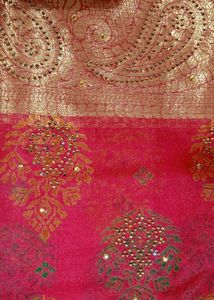 Elegant Red &amp; Gold Saree