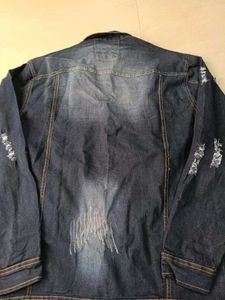Distressed Denim Jacket, L Size