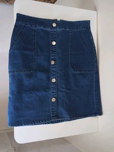 Denim A-Line Skirt