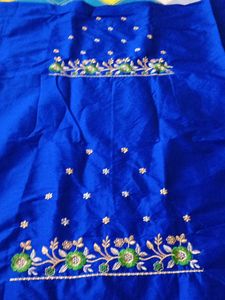 Navy Color Designer Blouse Piece.
