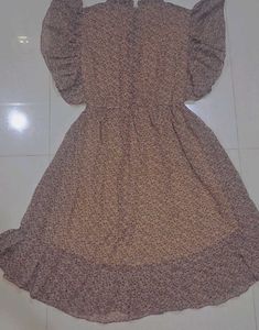 Floral Print Ruffle Dress