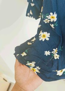 Floral Navy Blue Top