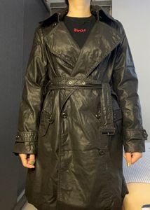 Korean Pintresty Coffee Brown Leather Jacket