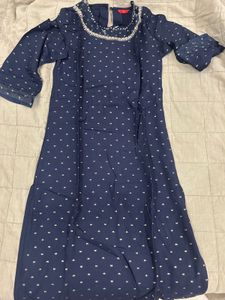 W Elegant Blue Kurta