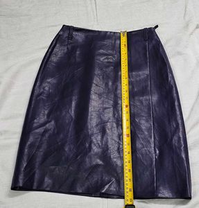 Women&#39;s High-Waist Faux Leather Pencil Skirt
