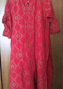 Elegant Red Printed Kurta