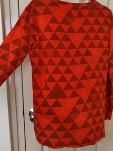 Orange, Geometric Printed Tshirt