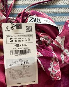 ZARA Printed Ruffle Dress