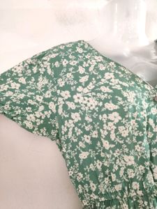 Zudio Green Printed Dress ( Women)