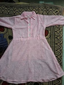 Vintage Pink Lace Mini Dress