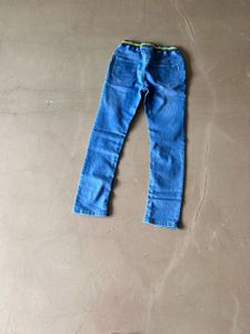 Boys  Blue Slim Fit Jeans w/ Elastic Waist