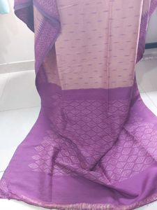 Handloom Silk Ikat Saree In Magenta On Pink
