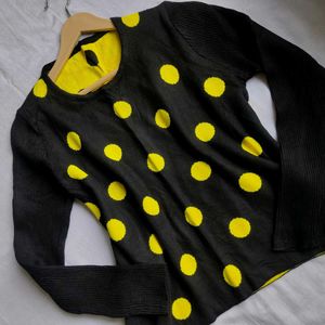 HoneyBee Chic Polka Dot Knit Sweater