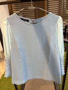 Chic Light Blue Blouse