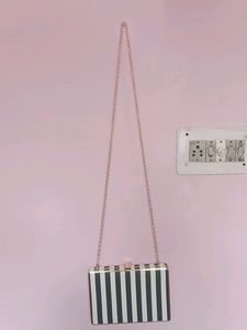 Black &amp; White Clutch/Sling Bag