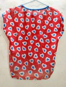 🔴 Red Cotton Net Summer Top-Only ₹100+Freegift🤩