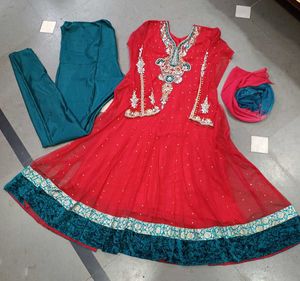 Red Anarkali Suit