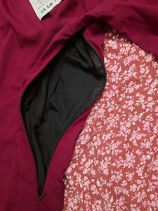 Party Wear Dress Ruffle Sleeve New Office Solid