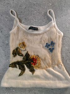 Embroidered Floral Tank Top