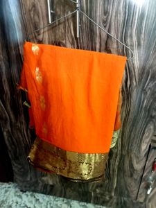 100% pure cotton saree with big borders