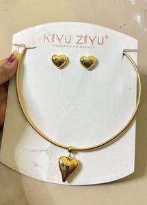 Heart Necklace &amp; Earrings Set