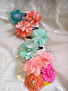 Handmade Floral Hair Clip Set