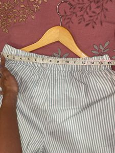 H&amp;M Stripe Cotton Blend Trouser