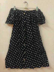 Black Dress With White Dots