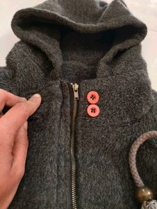 Hooded Wool Blend Coat