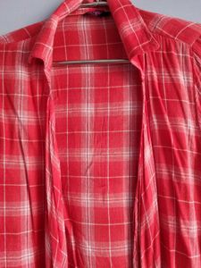 Ginger Red FREE Size FLANNEL COVER UP