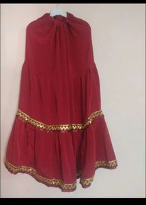 Maroon Embroidered Kurta Set