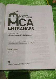 MCA Entrance Exam Book