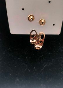 Gold toned hoop  Fashion Earrings