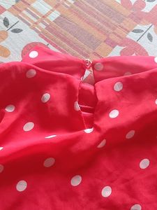 Cute Red Polka Top