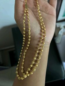 Vintage Gold Tone Beaded Necklace