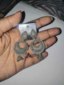 Fashionable Oxidised Jhumka Earrings