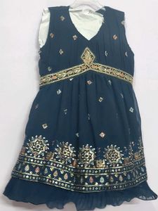 Embroidered party wear sharara dress
