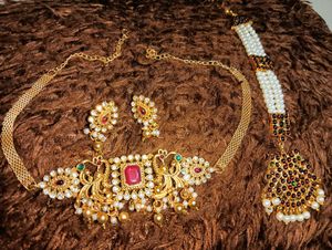 Indian Headpiece with Pearls and Stones