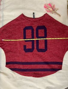 Red Marl-Effect Winter Top