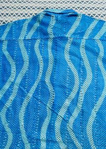 Cool Blue Wavy Mesh Shirt