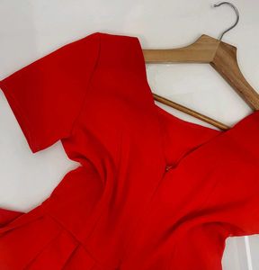 Red Peplum Top