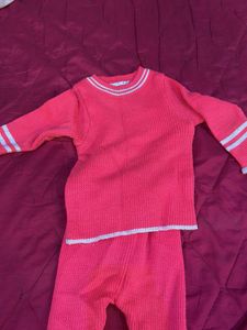 Cute Coral Knit Set