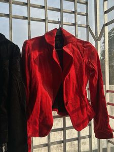 Velvet Blazers - Black and Red Combo