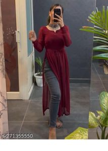 Maroon Kurta