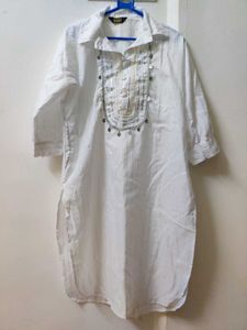 Elegant White Kurta Pant Set